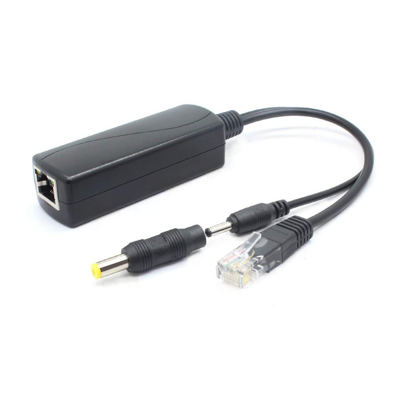 ANVISION 5V PoE Splitter, 48V to 5V 2.4A Adapter, Plug 3.5mm x 1.35mm, 5.5mm x 2.1mm Connector, IEEE 802.3af Compliant, for IP Camera and More - Image 1